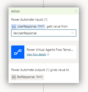 This dialog box shows that the action you created in figure 5 now includes the flow you just created in Power Automate.