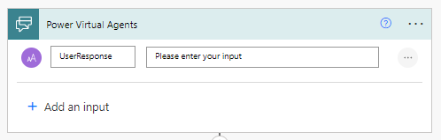 A dialog box prompts you add an input to have analyzed.