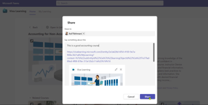 Sharing Viva Learning Courses with Colleagues