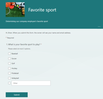 Exploring Microsoft Forms