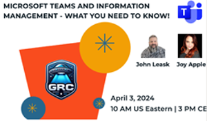 Online Event: Microsoft Teams and Information Management - What You Need to Know